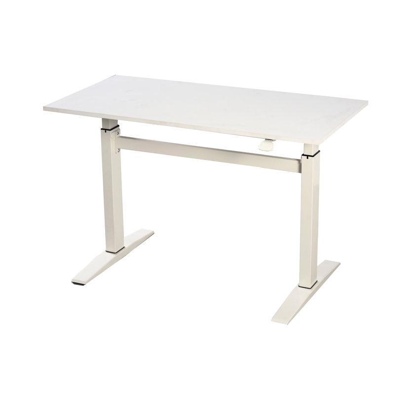 Bureau debout blanc transitionnel réglable de 47 po à hauteur réglable pour usage de bureau blanc, mobilier, capacité de poids de 220 lb,