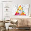 Ensemble de 3 pièces abstraites à motif géométrique triangulaire sur toile par Jonathan A.-93062549