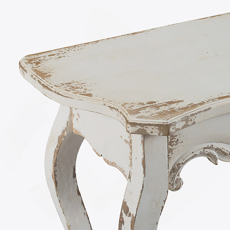 Console 46 po x 16,5 po x 30 po Slimline Whitewash, pour couloir salon chambre à coucher