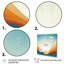 Ensemble de décorations murales géométriques modernes "Bold Graphic Sunset" en bleu sarcelle et orange-1427616312