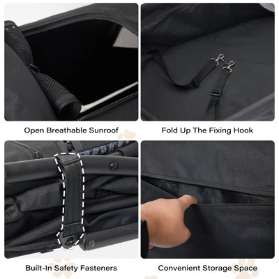 Foldable Pet Stroller Standard Stroller with