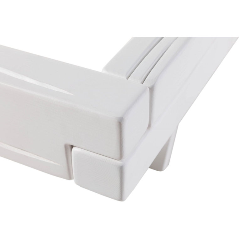 BALKENMÖBEL Solid Wood Bed, White, European Double (140 x 200cm)