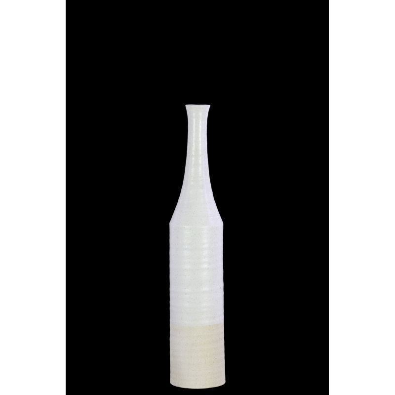 Goggins Ceramic / Porcelain Floor Vase, 20.5" H x 4" W x 4" D, Silver