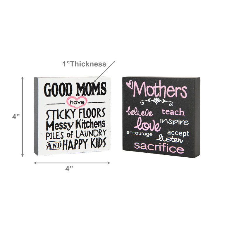 Bloc de bois Good Moms Asstd - ensemble de 2