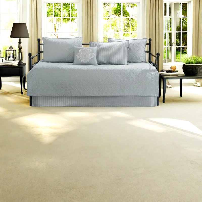 Ensembles de literie matelassée réversible, confort en coton, style maison de campagne, idéal pour un lit de jour d'invité