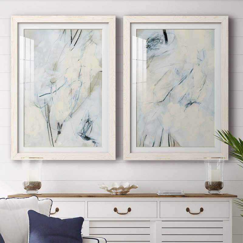 «Liminal Space I», reproduction encadrée de qualité supérieure - prête à être accrochée, Blanc
