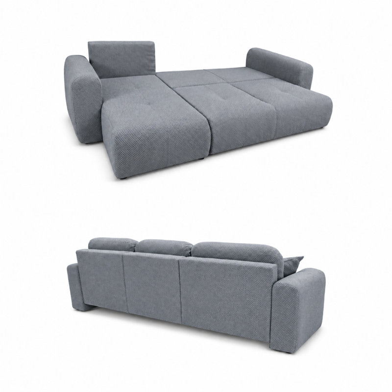 Ronnell 3 Seater Sofa Bed, Left Hand Facing Corner Sofa
