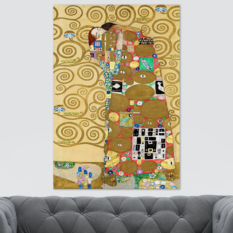 Fulfillment by Gustav Klimt - Wrapped Canvas Painting, 81cm H x 61cm W x 4cm D