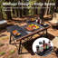 Table de camping modulaire, table d'extérieur pliante réglable en hauteur avec surface de cuisson extensible pour le camping, le barbecue et le patio-133288327