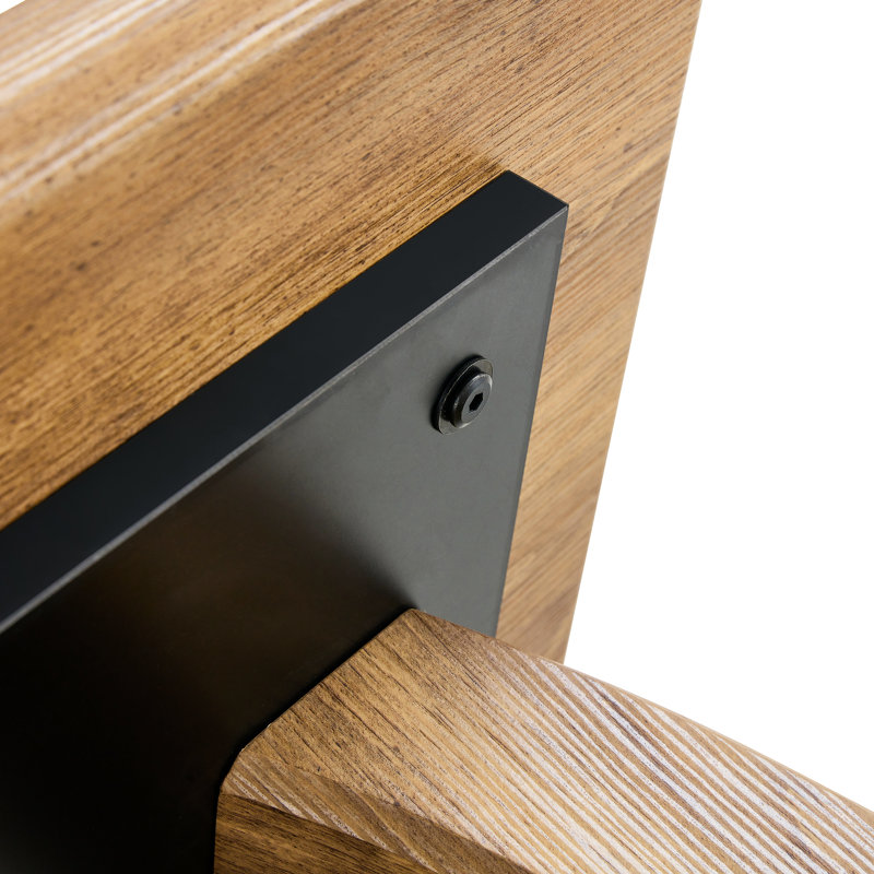 Table basse avec autocollants grain de bois et support doré, dimensions de 23,6 x 23,6 po, idéal pour le côté, 23,6 po de largeur, emplacement multifonctionnel