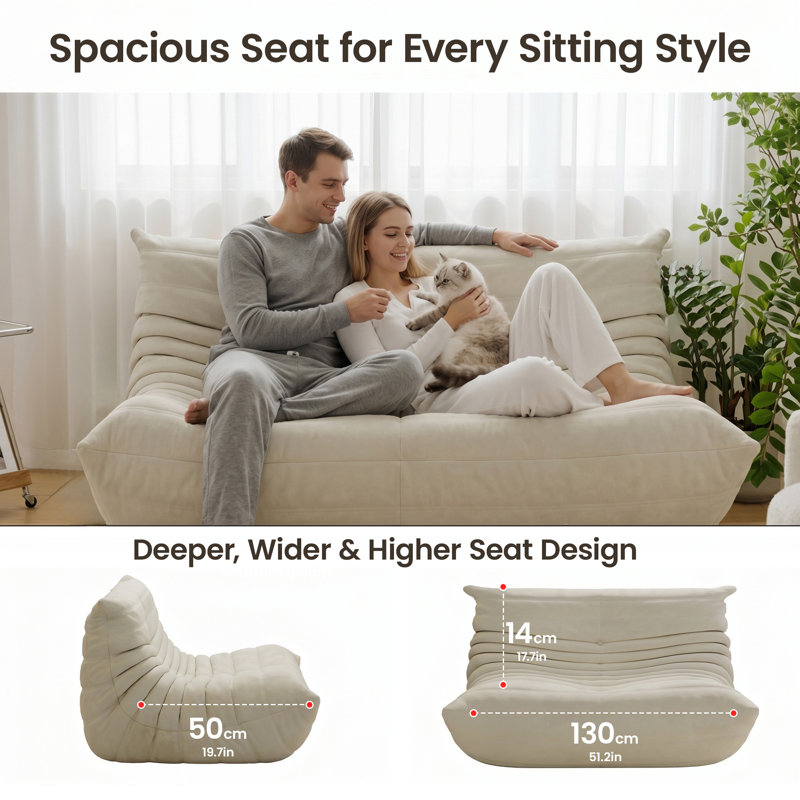 Velvet Sofa, 130cm