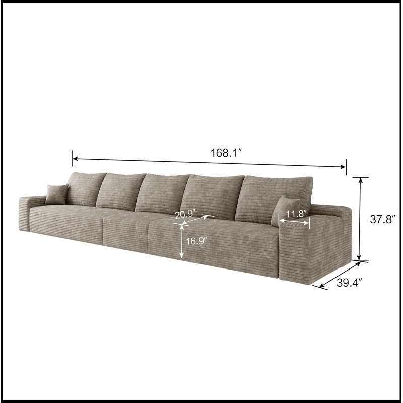 Canapé modulaire confortable pour le salon et la chambre à coucher, aucun assemblage requis, élégant et relaxant., 5, Chameau