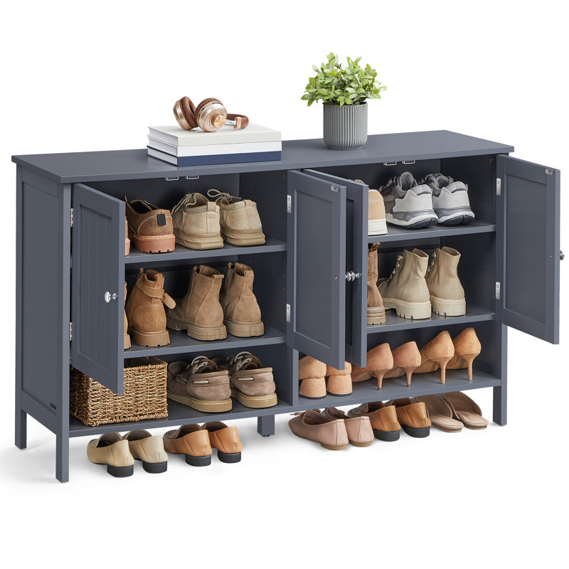 Armoire de rangement pour chaussures 18 paires, Gris