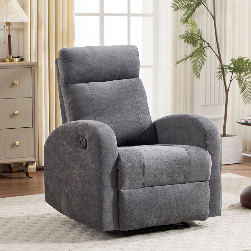  Fauteuil inclinable contemporain rembourré de 30,3 po de largeur, Dark Grey