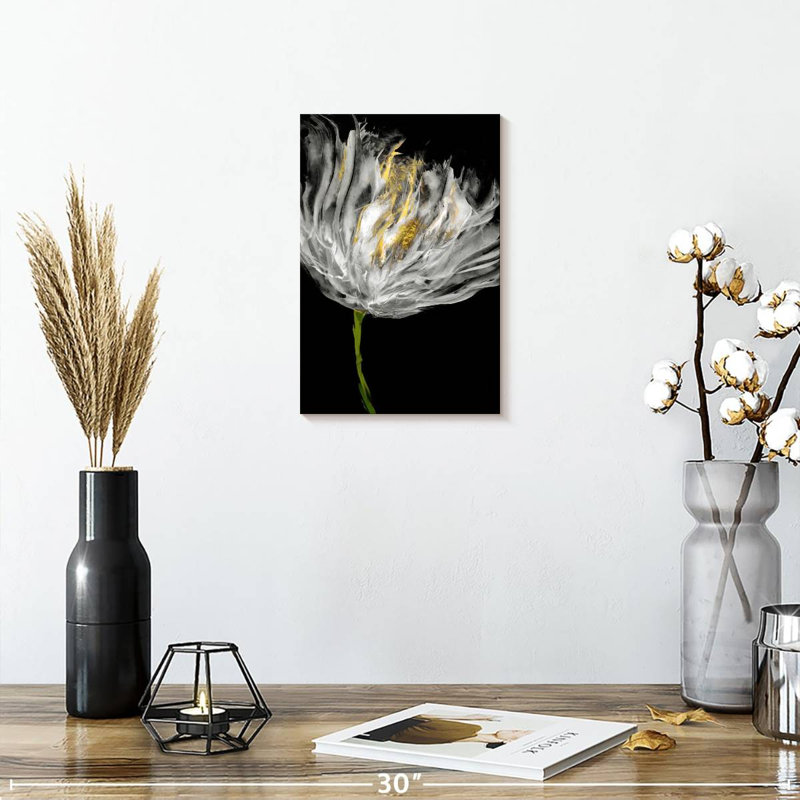 Avery Tulips On Black I, 12" H x 8" W