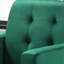 Fauteuil d'appoint en velours capitonné à accoudoirs simples vert sauge 27,5 pouces Velvet