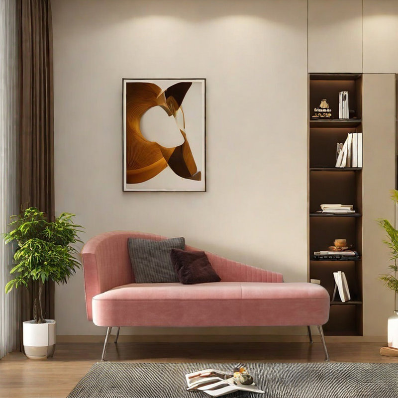 Light luxury simple style sponge lounge chair, Left Hand Facing