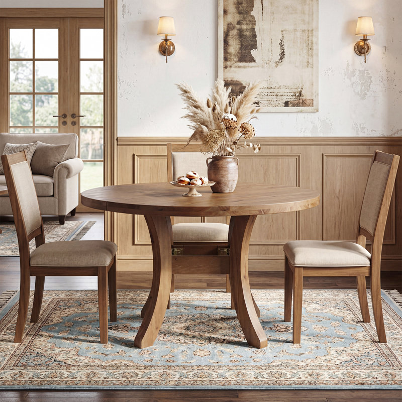 Round Solid Wood Dining Table