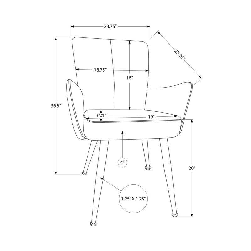Chaise de salle à manger, ensemble de 2