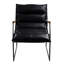 Chaise d'appoint en cuir avec base luge