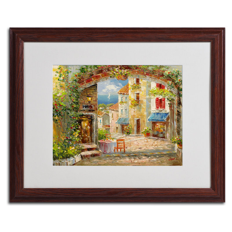 « capri ile », reproduction sur toile encadrée, Brun, H 16 po x l 20 po x P 0,5 po
