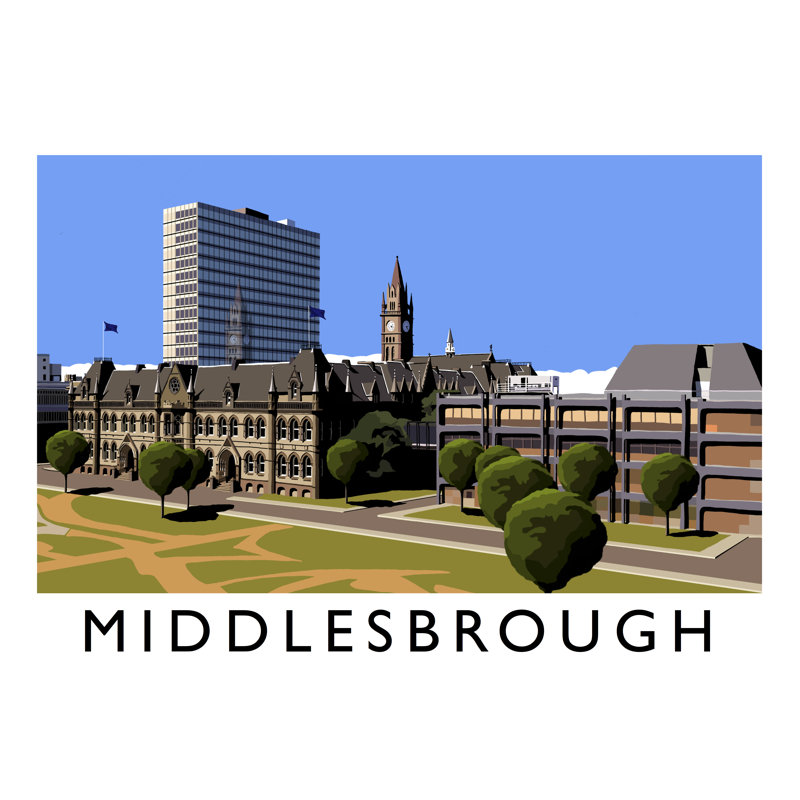 Middlesbrough by Richard O'Neil - Print, No Frame, 40 cm H x 50 cm W x 1 cm D