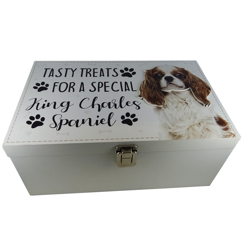 King Charles Spaniel Dog Treat Box Devine Decorative Box