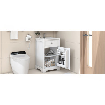 Stylish Bathroom Vanity With Sink, Offering Ample Storage And Modern Design