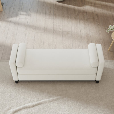 Banc rembourré en molleton 66,34 pouces Sherpa