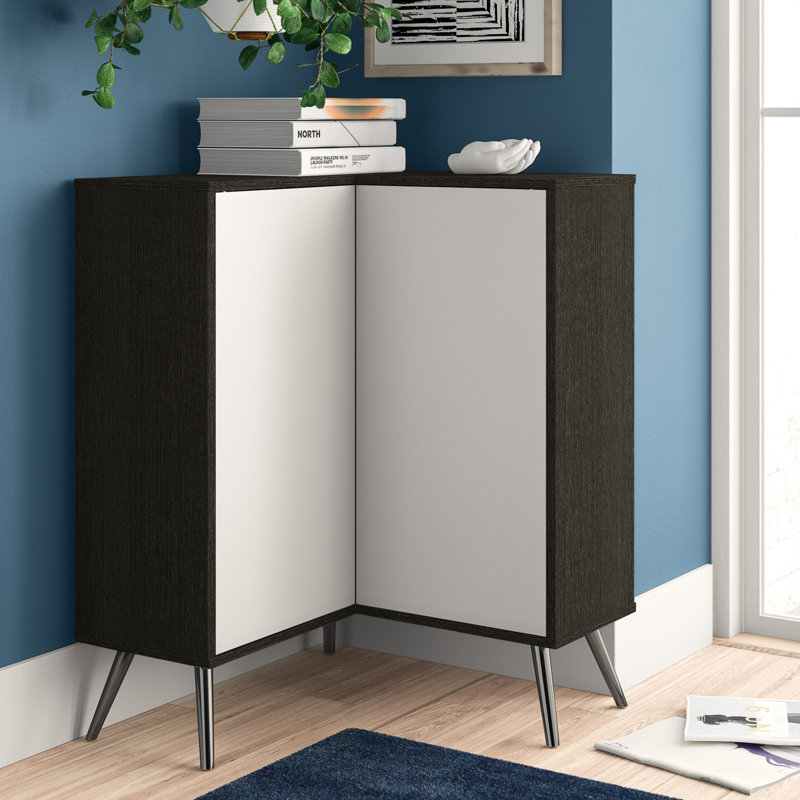 Raynham Accent Cabinet, Deep Gray/White