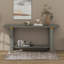 Console de 62,9 po avec console minimaliste moderne, canapé d'entrée en bois de pin massif avec détails en métal, tablette de rangement ouverte-352909240