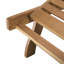 Attar 200 cm Long Reclining Acacia Single Chaise with Cushions and with Table