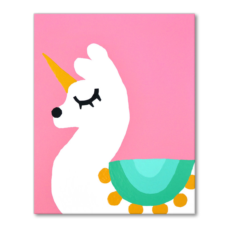 « llamacorn », art sur toile Mccallum, H 30 po x l 20 po x P 1,5 po