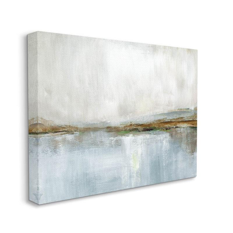 «Cloudy Abstract Landscape Scene», art mural par Nan, L 40 po x H 30 po