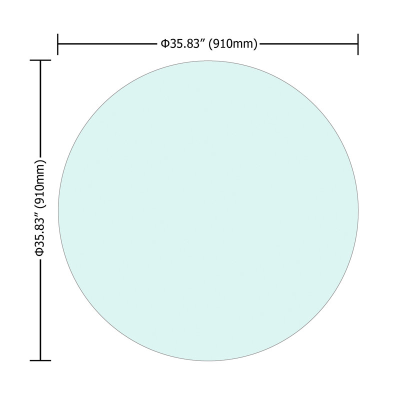 Amarveer Round Glass Outdoor Table