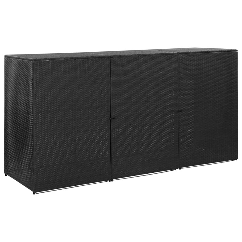 Cloelia 7.5 ft. W x 2.6 ft. D Plastic Tool Shed, Black