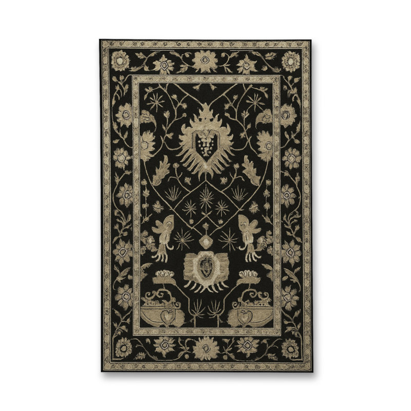 Tapis noir Mosso, 3 pi 3 po x 6 pi 7 po