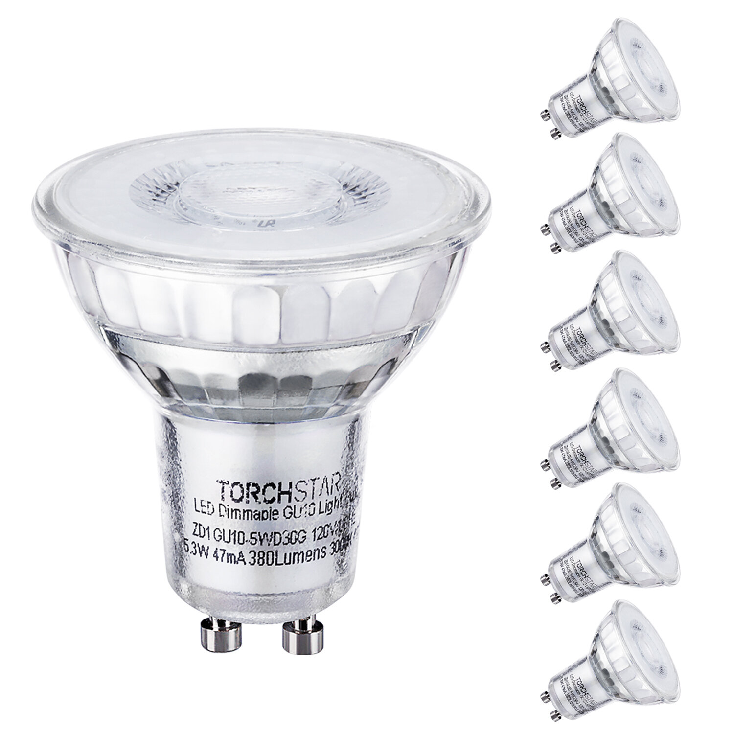 inflation fejl Perseus TORCHSTAR GU10 LED Dimmable Spotlight Bulbs with Clear Glass 50W Eqv., 3000K  Warm White | Wayfair