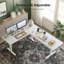 Bureau debout réglable en L 75 po-984395926-990515102