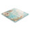 Plateau carré de 12,5 pouces Escape to the Sea, design coquillage côtier et corail, céramique durable, lavable au lave-vaisselle, plateau de service élégant inspiré de l'océan pour les hors-d'œuvre, les desserts et plus encore
