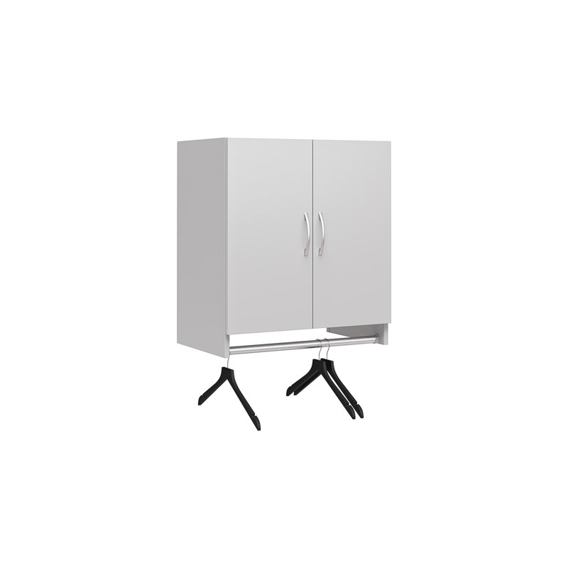 Armoire murale avec tringle H 26,93 po x l 23,46 po x P 15,35 po Aleg, Gris colombe