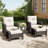 Winston Porter 5 Piece Wicker Patio Furniture Set, Classis Outdoor Conversation 360 Degree Swivel Chairs Set with Coffee Table-740825265-740825276