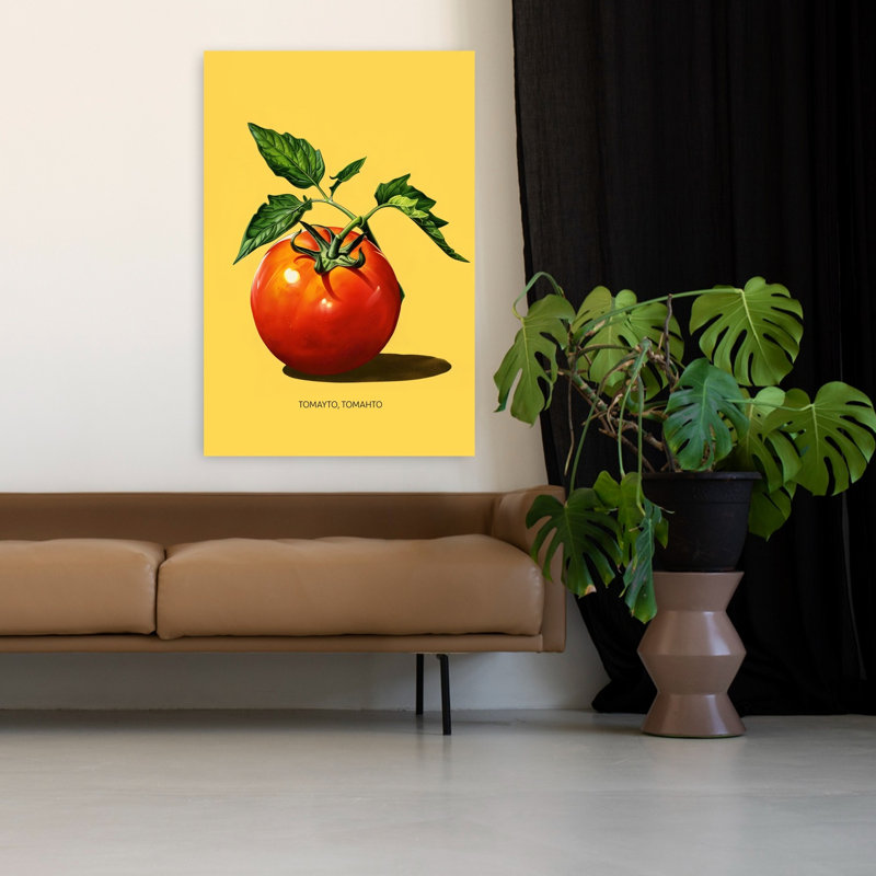 Art mural cerise rouge vif, H 48 po x l 32 po