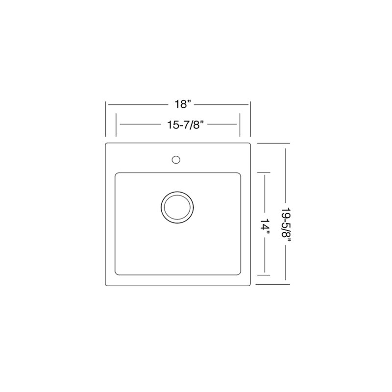 18" Bar Sink Topmount