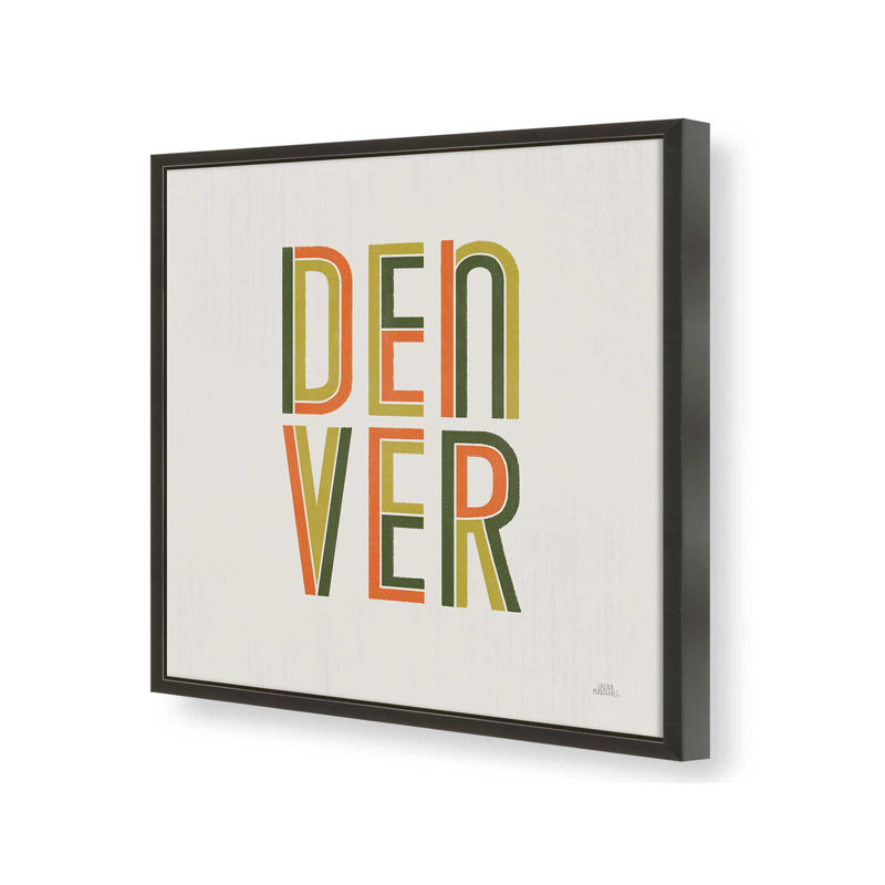 «Denver V2» par Laura Marshall, reproduction d'art, H 31,5 po x l 31,5 po, Papier avec cadre ouvert sans passe-partout, Noir