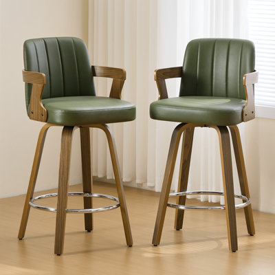  Tabouret de bar et de comptoir pivotant 26 po avec accoudoirs