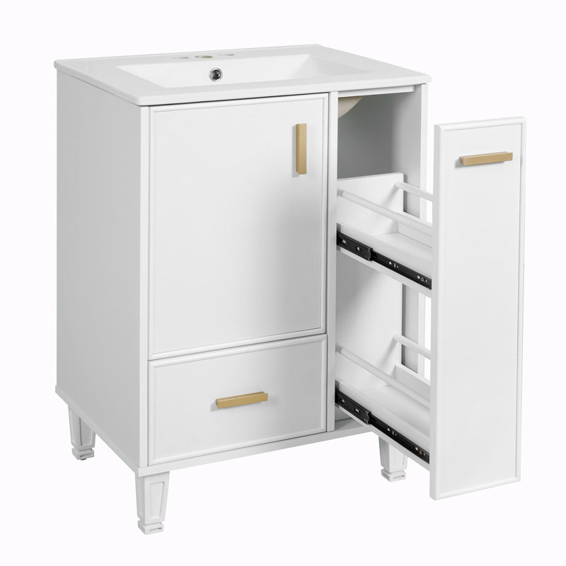 Bathroom Vanity with Sink, White