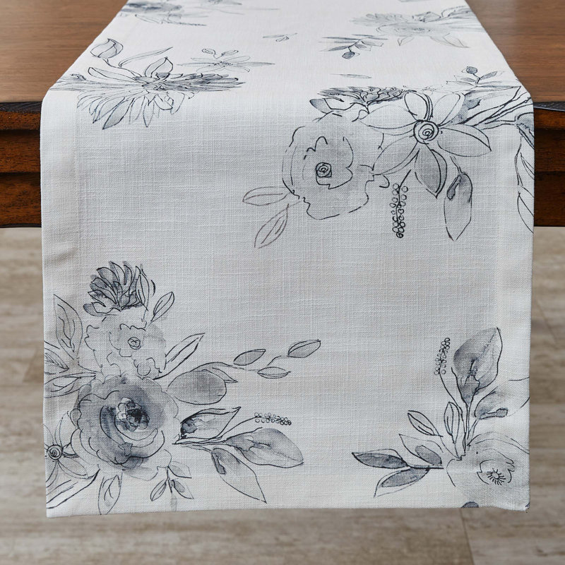 Rectangular Floral Table Runner
