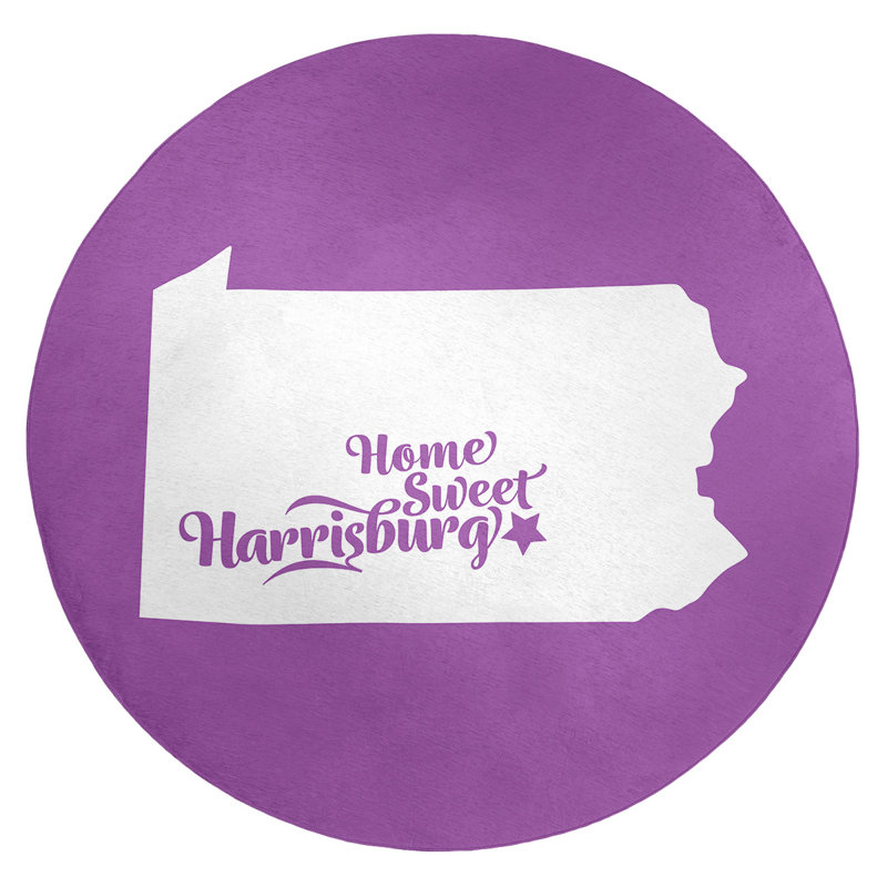 Tapis en poly-chenille harrisburg pennsylvanie, Rond 5 pi
