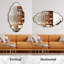 Oval Wall Mirror with Aluminum Frame, HD Tempered Glass, Mosaic Accent, Vertical/Horizontal Hanging, Shatter-Resistant for Bathroom Vanity, Living Room & Entryway-783339888-783339889